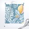 Blue Flowers Floral Citrus Damask Mustard Italian Botanical Agapanthus Large Scale Custom Printed Fabric by Spoonflower Various Fabrics by the Yard or Fat Quarter